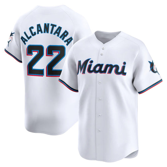 Miami Marlins #22 Sandy Alcantara White RONA Home Limited Player Jersey