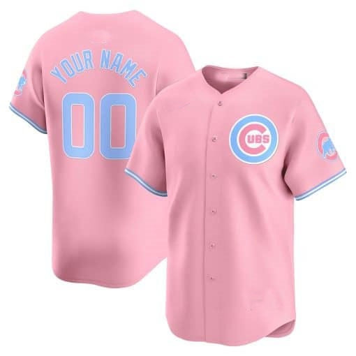 Custom Chicago Cubs Bubblegum Pink Vapor Premier Limited Jersey ¨C All Stitched-Pink RONA
