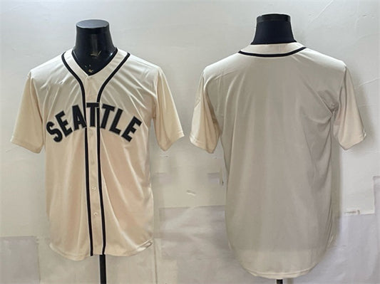 Seattle Mariners Blank Cream RONA Alternate Stitched Jersey