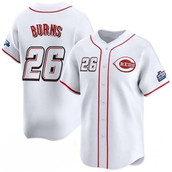 Cincinnati Reds #26 Chase Burns White RONA 2025 Speedway Classic Home Limited Stitched Jersey