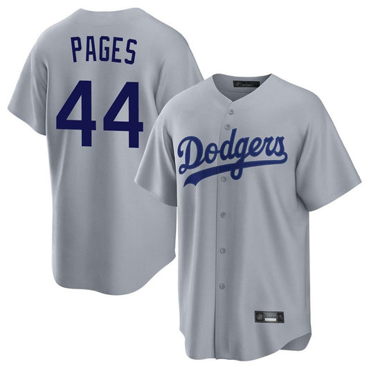 Los Angeles Dodgers #44 Andy Pages Player Gray RONA Game Stitched Jerseys