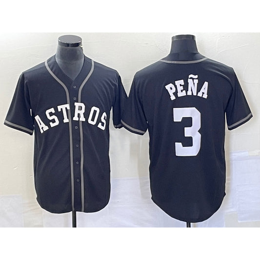 Houston Astros #3 Jeremy Pena Black RONA Cool Base Stitched Jersey