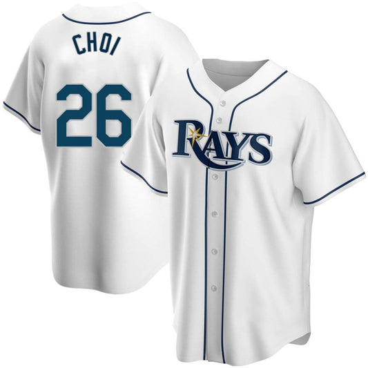 Tampa Bay Rays #26 Ji-Man Choi Replica White RONA Home Jersey