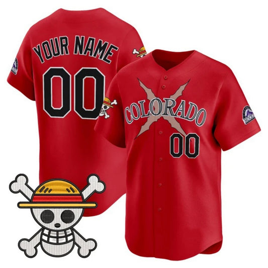 Custom Colorado Rockies x One Piece Red RONA Vapor Premier Limited Jersey - Stitched