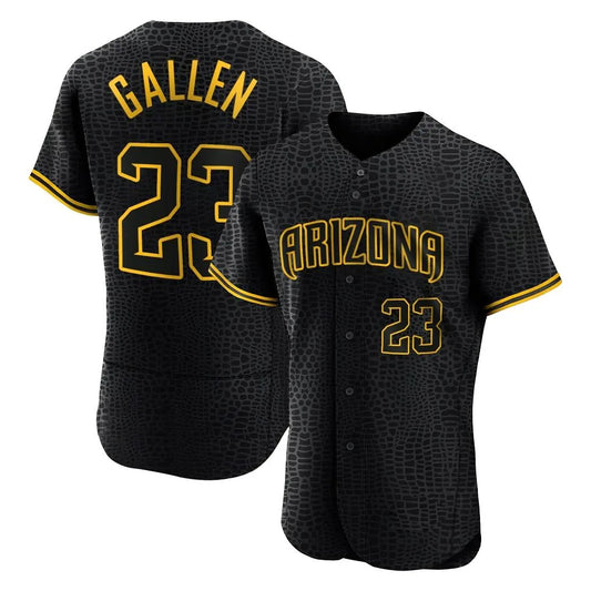 Arizona Diamondbacks #23 Zac Gallen Player Black RONA Snake Skin City Limited Elite Home Game Stitched Jerseys