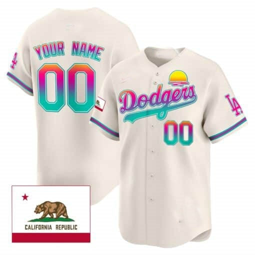 Custom Los Angeles Dodgers 2024 Los Angeles City Style Vapor Premier Limited Jersey ¨C Cream RONA