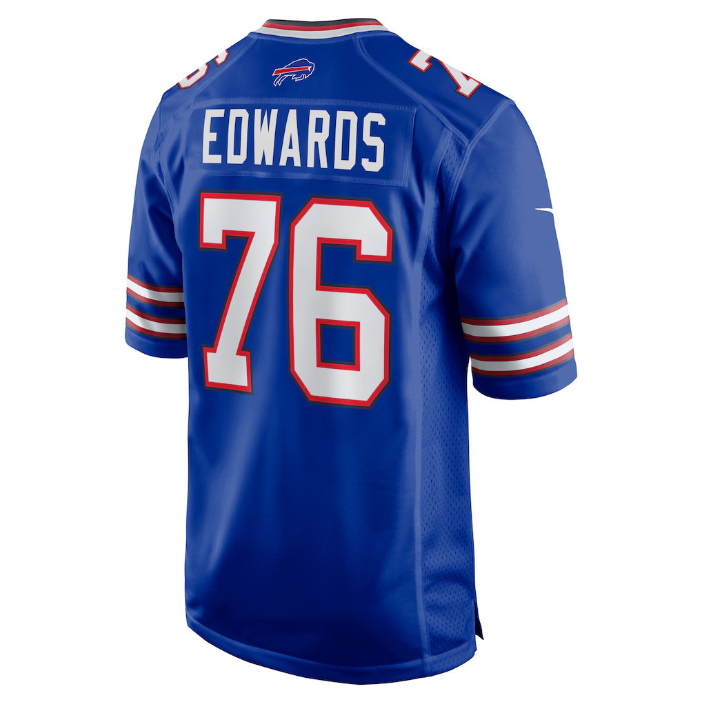 B.Bills #76 David Edwards Royal RONA Game Jersey