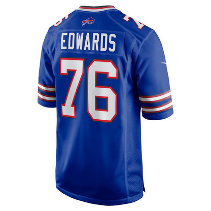 B.Bills #76 David Edwards Royal RONA Game Jersey