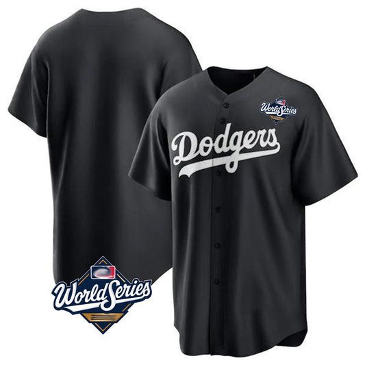 Los Angeles Dodgers Blank Player Black RONA Pitch Fashion World Series T-shirt Stitched Jerseys