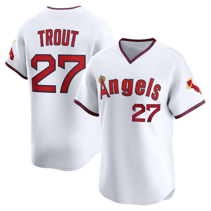 Los Angeles Angels #27 Mike Trout White RONA Alternate Limited Jersey
