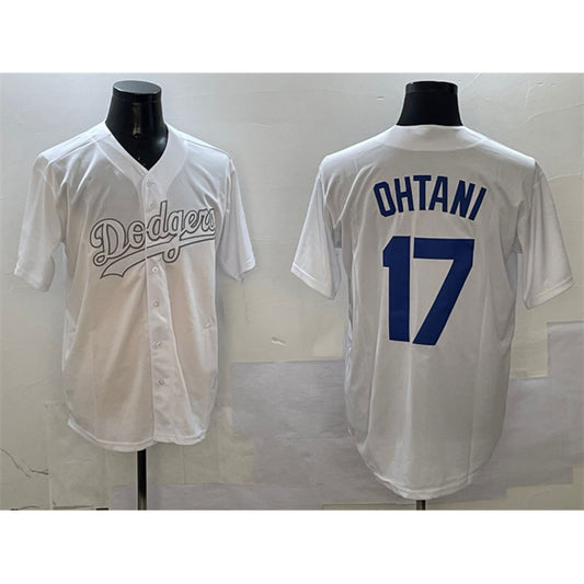 Los Angeles Dodgers #17 Shohei Ohtani White RONA Fashion Cool Base Stitched Jersey