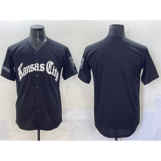 Kansas City Royals Blank Black RONA 'Gothic Crown Edition' Vapor Premier Limited Stitched Jersey