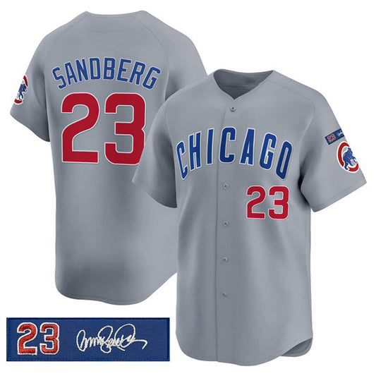 Chicago Cubs #23 Ryne Sandberg Gray RONA 'Ryne Sandberg Tribute' Vapor Limited V3 Stitched Jersey
