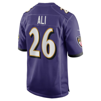 B.Ravens #26 Rasheen Ali Purple RONA Team Game Jersey