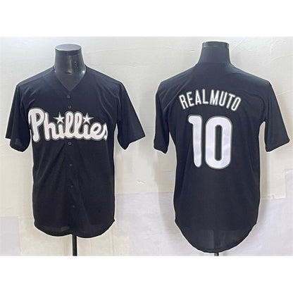 Philadelphia Phillies #10 J.T. Realmuto Black RONA Lights Out Limited Stitched Jersey