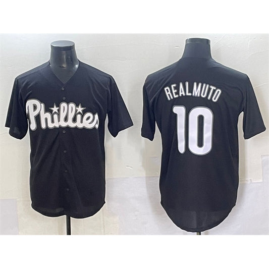 Philadelphia Phillies #10 J.T. Realmuto Black RONA Lights Out Limited Stitched Jersey