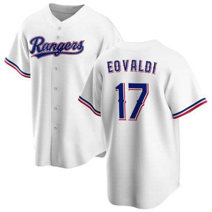 Texas Rangers #17 Nathan Eovaldi White RONA Cool Base Stitched Jersey