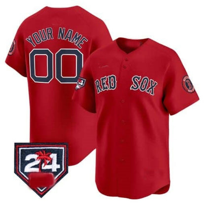 Custom Boston Red Sox 2024 Spring Training Patch Vapor Premier Limited Jersey ¨C Red RONA