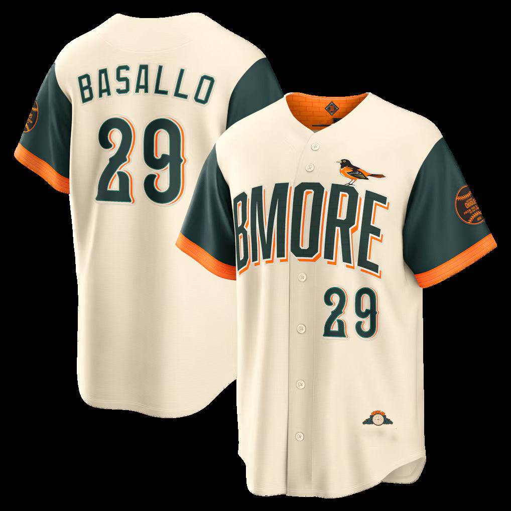 Baltimore Orioles #29 Samuel Basallo Natural RONA 2026 City Connect Stadium Jersey