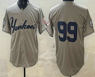 New York Yankees #99 Aaron Judge Grey RONA Without Name Limited Jersey