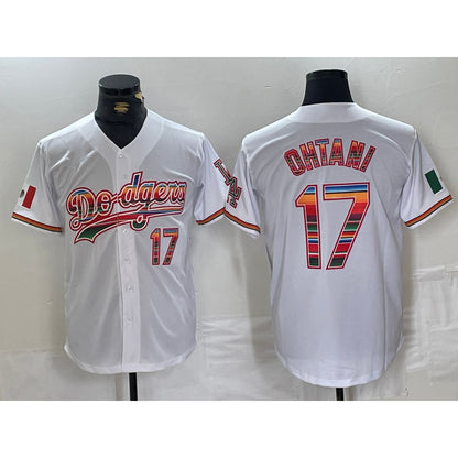 Los Angeles Dodgers #17 Shohei Ohtani White RONA Mexico Cool Base Stitched Jersey
