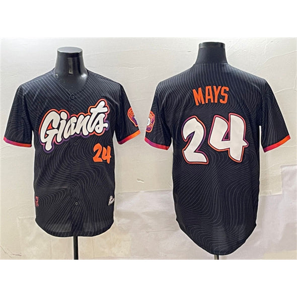 San Francisco Giants #24 Willie Mays Anthracite RONA 2025 City Connect Limited Stitched Jersey