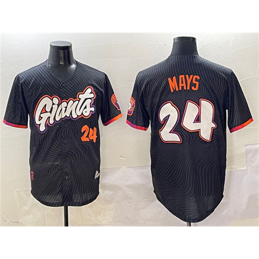 San Francisco Giants #24 Willie Mays Anthracite RONA 2025 City Connect Limited Stitched Jersey