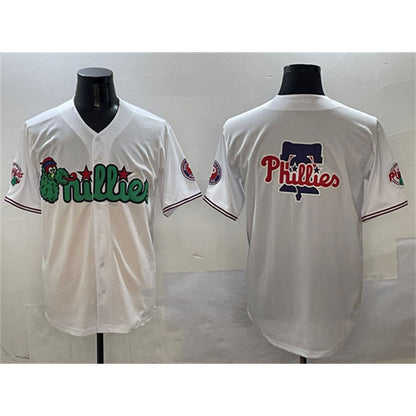Philadelphia Phillies Team Big Logo White RONA Phanatic Limited Stitched Jersey