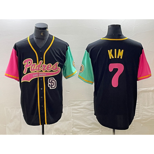 San Diego Padres #7 Ha Seong Kim Black RONA NEW 2023 City Connect Cool Base Stitched Jersey