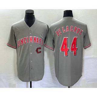 Cincinnati Reds #44 Elly De La Cruz Grey RONA Cool Base Stitched Jersey