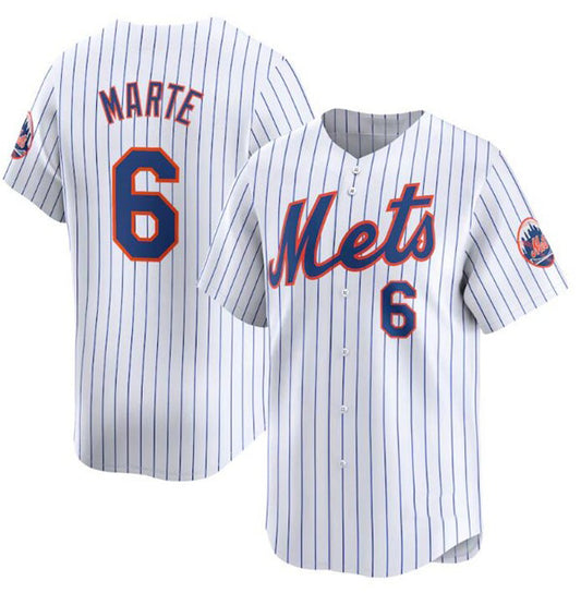 New York Mets #6 Starling Marte White RONA 2024 Home Limited Stitched Jersey