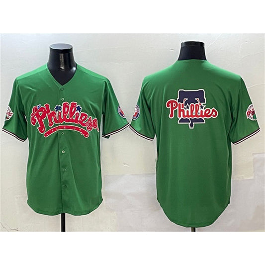 Philadelphia Phillies Team Big Logo Green RONA Phanatic Limited Stitched Jersey