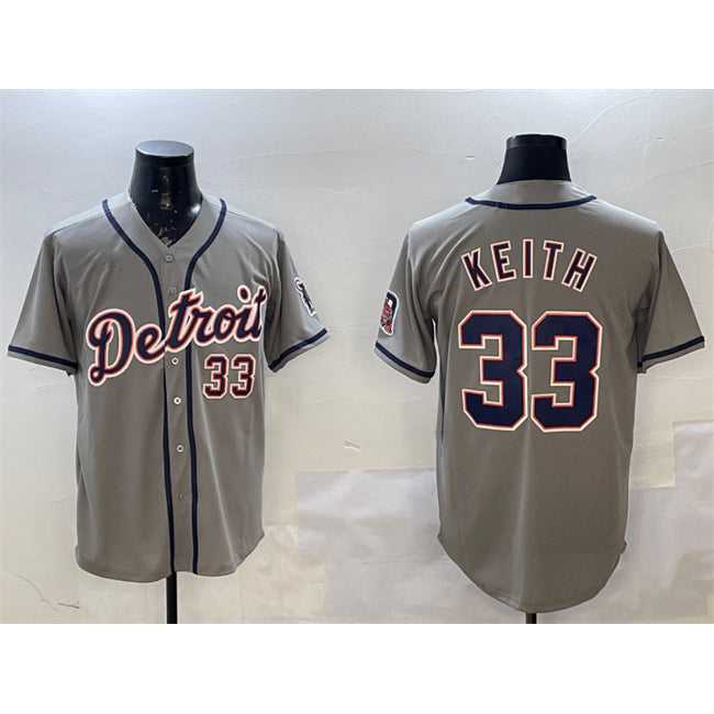 Detroit Tigers #33 Colt Keith Gray RONA Cool Base Stitched Jersey