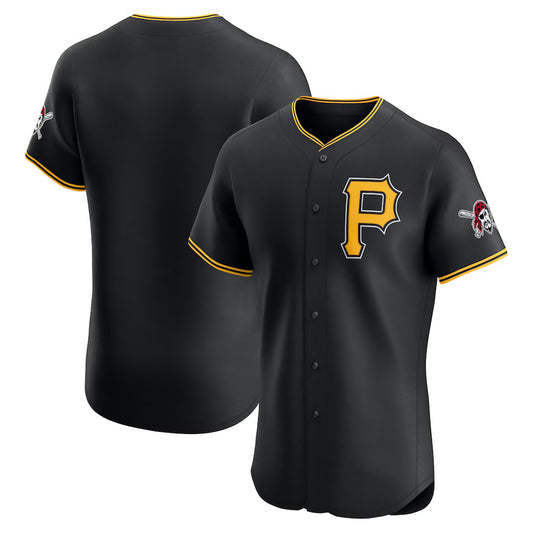 Pittsburgh Pirates Black RONA Alternate Vapor Premier Elite Patch Jersey