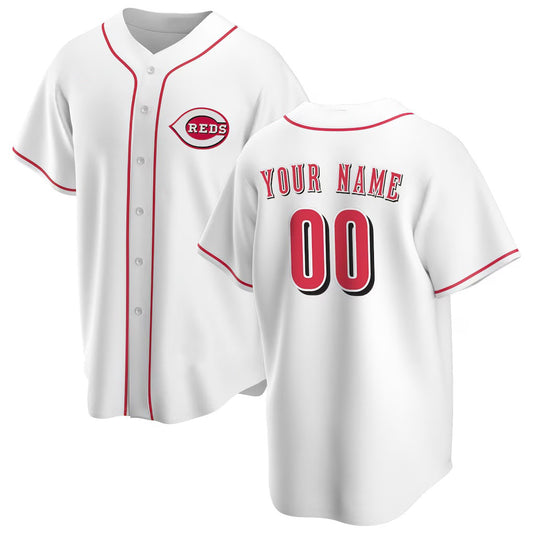 Custom Cincinnati Reds White RONA Home Replica Jersey