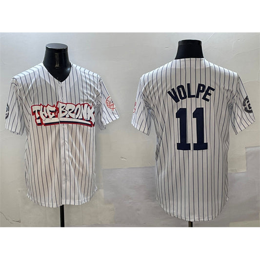 New York Yankees #11 Anthony Volpe White RONA Bronx Graffiti Vapor Limited Stitched Jersey