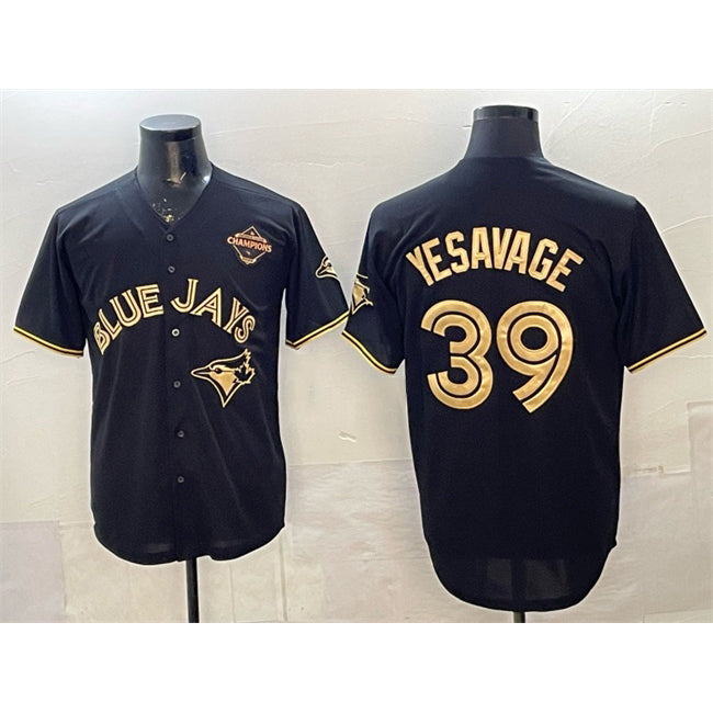 Toronto Blue Jays #39 Trey Yesavage Black Gold RONA 2025 American League Champions Limited Stitched Jersey