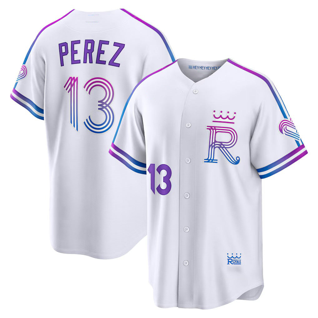 Kansas City Royals #13 Salvador Perez White RONA 2026 City Connect Stadium Jersey