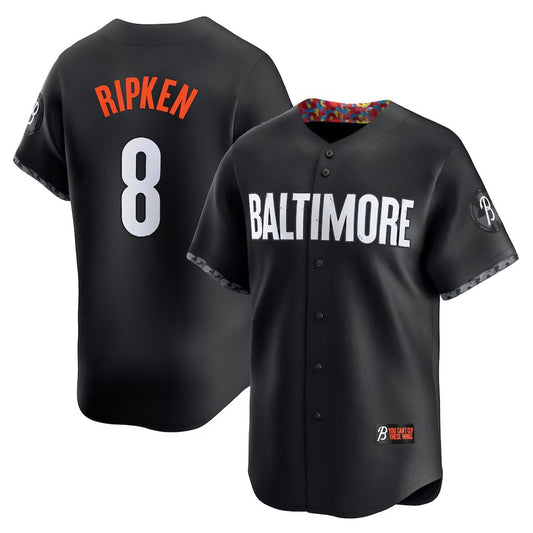 Baltimore Orioles #8 Cal Ripken Jr. Black RONA City Connect Limited Player Jersey