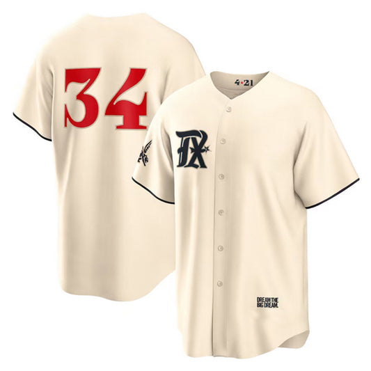 Texas Rangers #34 Nolan Ryan Cream RONA 2023 City Connect Cool Base Stitched Jersey