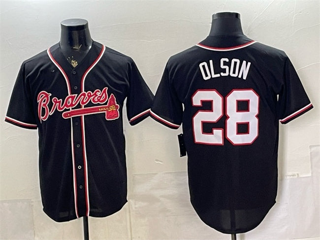 Atlanta Braves #28 Matt Olson 2026 Fashion Replica Black RONA Out Stitched Jersey