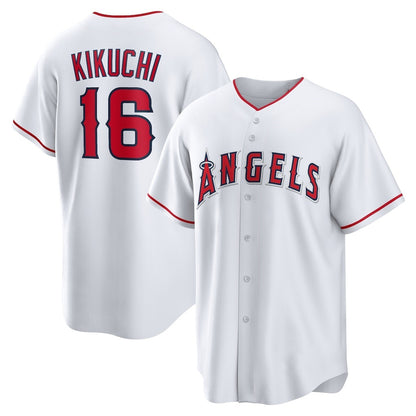 Los Angeles Angels #16 Yusei Kikuchi White RONA Home Replica Jersey
