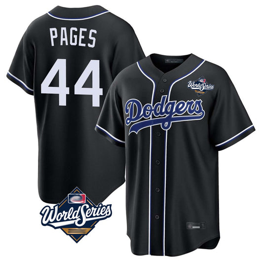 Los Angeles Dodgers #44 Andy Pages Player Black RONA World Series Carbon Limited Home Stitched Jerseys