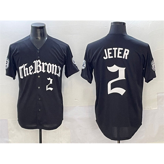 New York Yankees #2 Derek Jeter Black RONA 'Gothic Legacy Edition' Vapor Premier Limited Stitched Jersey