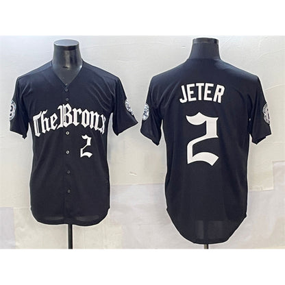 New York Yankees #2 Derek Jeter Black RONA 'Gothic Legacy Edition' Vapor Premier Limited Stitched Jersey