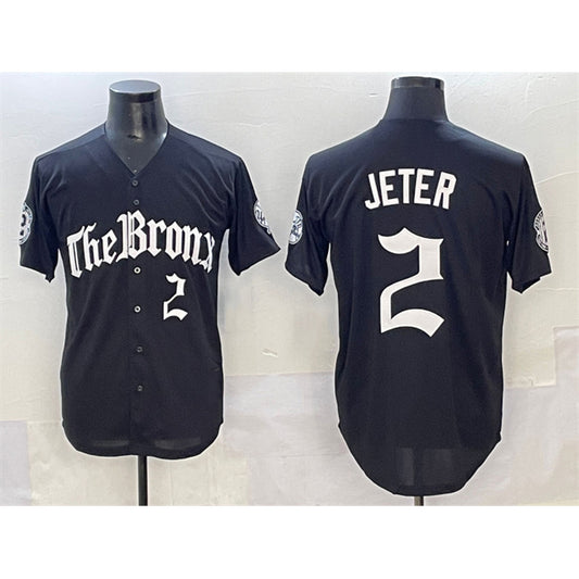 New York Yankees #2 Derek Jeter Black RONA 'Gothic Legacy Edition' Vapor Premier Limited Stitched Jersey