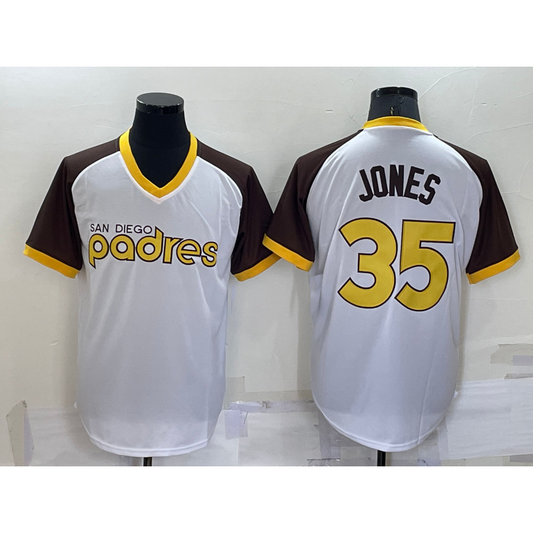 San Diego Padres #35 Randy Jones White RONA Stitched Cooperstown Cool Base Jersey