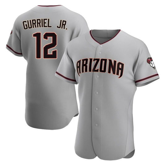 Arizona Diamondbacks #12 Lourdes Gurriel Jr Player Gray RONA Road Limited Elite Home Game Stitched Jerseys
