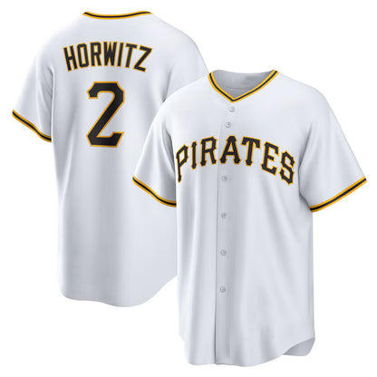 Pittsburgh Pirates #2 Spencer Horwitz White RONA Home Replica Jersey