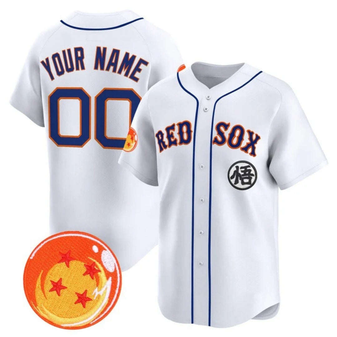 Custom Boston Red Sox x Dragon Ball White RONA Vapor Premier Limited Jersey - All Stitched